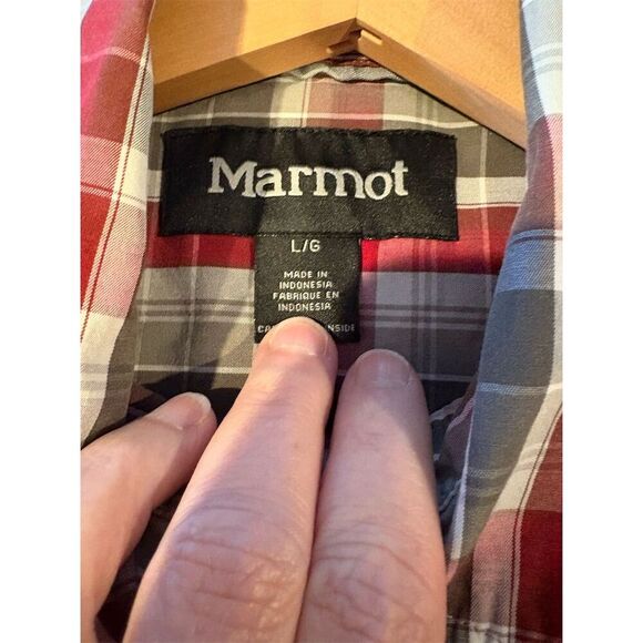 Marmot Men's Plaid Button-Up Shirt L Multicolor Short Sleeve Casual - Picture 9 of 10